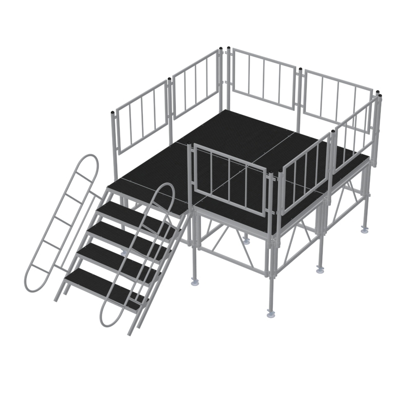 Gymnastics Beam Floor - Ayarlanabilir Ayaklı Alüminyum Sahne Platformu, Dans
